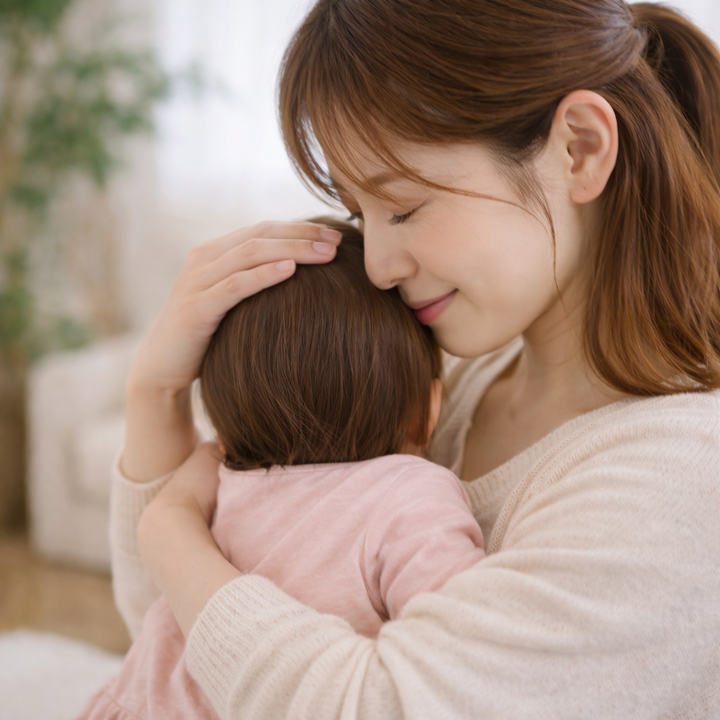 赤ちゃんとご両親のエピソードイラスト