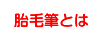 胎毛筆とは